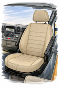 Seat covers for Knaus motorhome – Fiat Ducato 2006- | Beige