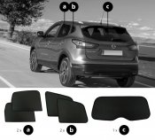 Sun visors Nissan Qashqai from 2014-2017