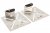Roof brackets for warning light ramp for Dacia Dokker from 2012-