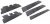 Rubber mats middle and rear row for VW Multivan T6 2016-