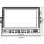 Rear view camera system 9" monitor incl. 2 visor cameras
