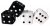 Velor dice - 80x80x80 mm