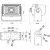 Rear view camera system splitscreen 7 inch 2 standard cameras
