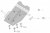 Exploded view skid plate rear differential Toyota RAV4 2006-