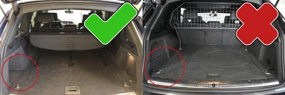 Trunk mat for Audi Q7 from 2007-2015