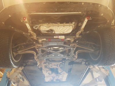 Mounting points for skid plate Porsche Cayenne from 2018-