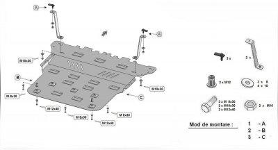 Exploded view skid plate Cupra Formentor 2021-