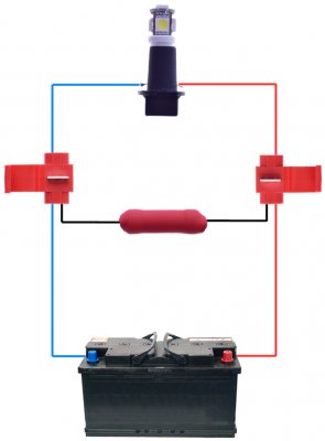 Resistor cable 12V | 5 Watt / 1 Pair