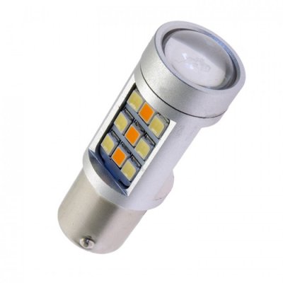 Turn signal/parking lamp BA15s single pole switchback lamp