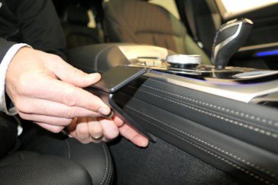 Mobile phone holder for BMW X6 from 2020-2023