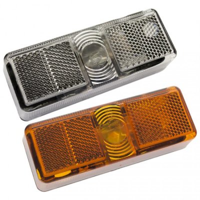 Rectangular position lamp with built-in reflector