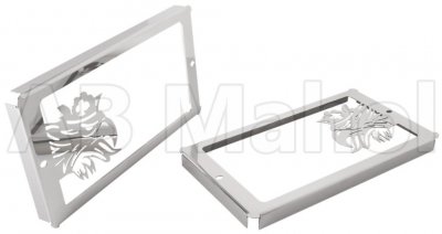 Cover frame (lamp mask) Gripen made of stainless steel. For Scania 4 & R series
