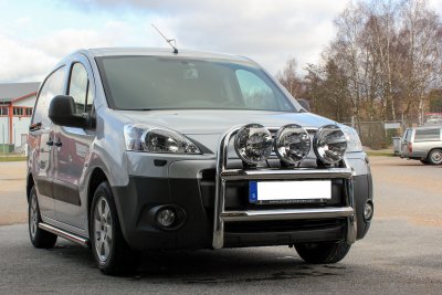 Stainless steel bull bar for Peugeot Partner from 2008-2018