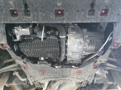 Skid plate mounting points Opel Zafira