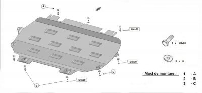 Assembly instructions for the skid plate for Peugeot Rifter