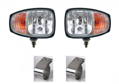 Complete auxiliary light package incl. mounting - Plow headlight Hella Combi 220