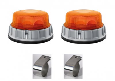 Complete warning light package incl. mounting - Hella K-LED 2.0
