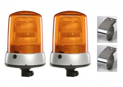Complete warning light package incl. mounting - Hella KLX 7000 Xenon