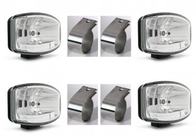 Complete extra light package incl. mounting - Hella Jumbo 320