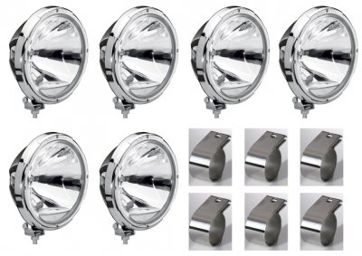 Complete extra light package incl. mounting - Hella Rallye 3003 Chrome