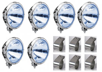 Complete extra light package incl. mounting - Hella Rallye 3003 Chrome