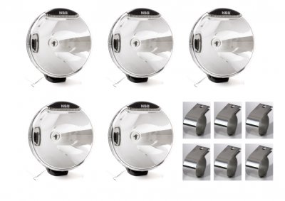 Complete auxiliary light package including mounting - NBB Alpha 225 Xenon