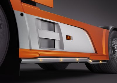 Stainless steel side bars for DAF XF Euro 6