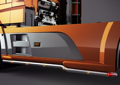 Stainless steel side bars for DAF XF Euro 6