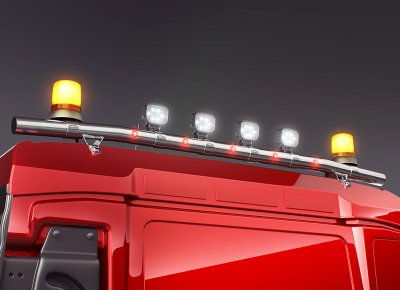 Stainless steel work light arch for MAN TGX/TGS