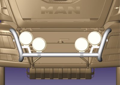 Stainless steel bull bar for MAN TGX