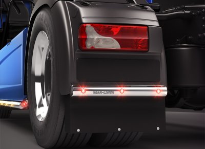 Stainless steel rear mudguard for MAN TGX/TGS