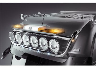 Roof arch in stainless steel for Mercedes-Benz Actros