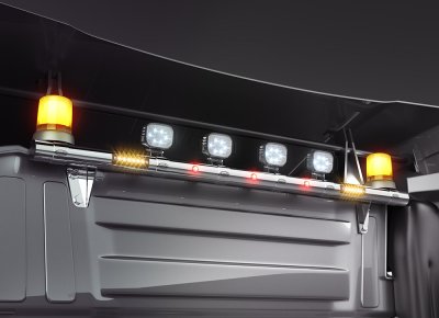 Stainless steel work light bar for Mercedes-Benz Arocs