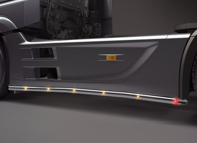 Stainless steel side bars for Mercedes Actros MP4