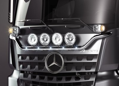 Stainless steel plow bar for Mercedes Arocs