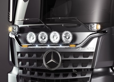 Stainless steel plow bar for Mercedes Arocs