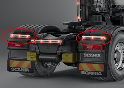 Stainless steel mudguard for Scania C20 S/R from 2017-