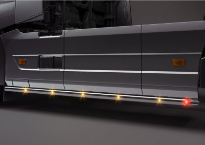 Stainless steel side bars for Volvo FH4/FM4
