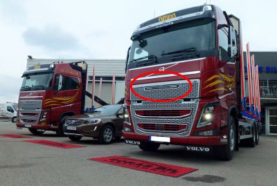 Recessed Rigid LED ramp in the front hatch for Volvo FH4 from 2013-