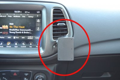 Mobile phone holder Jeep Compass from 2017-2021