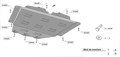 Assembly instructions for skid plate for Dacia Jogger 2022-
