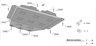 Assembly instructions for skid plate for Dacia Jogger