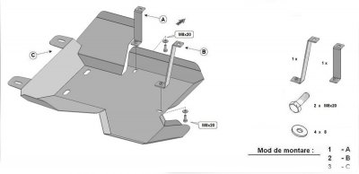 Skid plate for Volkswagen Crafter from 2017-