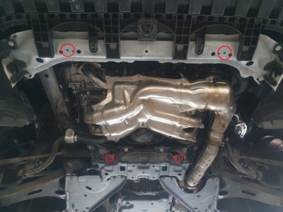 Fastening points for skid plate Subaru XV from 2018-