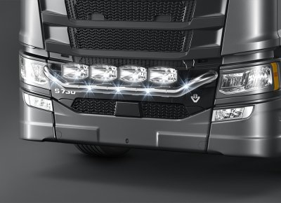 Stainless steel bull bar for Scania C20 from 2017-