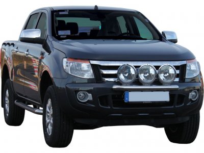 Stainless steel auxiliary light bracket for 3 auxiliary lights for Ford Ranger from 2012-2015
