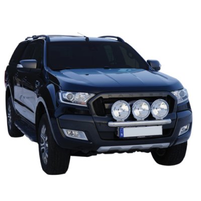 Stainless steel auxiliary light bracket for 3 auxiliary lights for Ford Ranger from 2016-2019