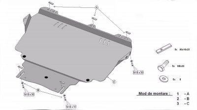 Skid plate Ford Transit Connect from 2013-2024