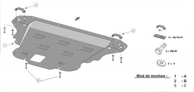 Skid plate Focus (Ford) from 2018-
