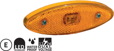 LED side marker - Orange - 12/24V